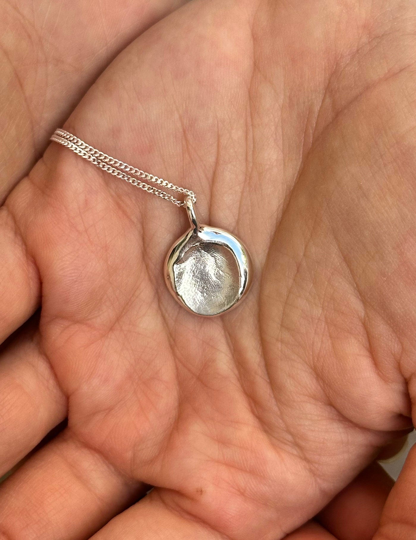 Collier Médaillon Empreintes digitales personnalisé - Argent 925